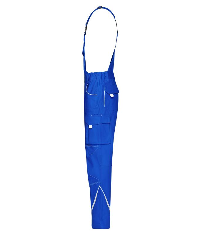 Unisexe Pantalon workwear à bretelles - COLOR - Royal/blanc 8525