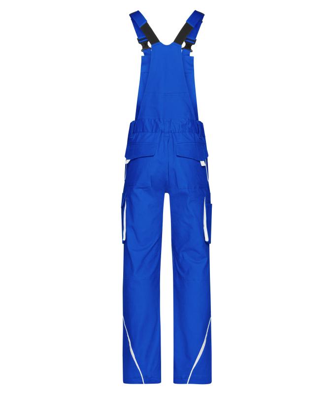 Unisexe Pantalon workwear à bretelles - COLOR - Royal/blanc 8525