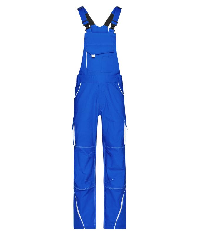 Unisexe Pantalon workwear à bretelles - COLOR - Royal/blanc 8525