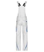 Unisexe Pantalon workwear à bretelles - COLOR - Blanc/royal 8525