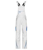 Unisex Workwear Pants with Bib - COLOR - White/royal 8525
