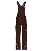 Unisex Workwear Pants with Bib - COLOR - Brown/stone 8525