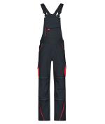 Unisex Workwear Pants with Bib - COLOR - Carbon/red 8525
