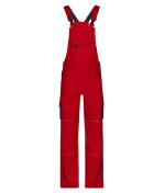 Unisex Workwear Pants with Bib - COLOR - Red/navy 8525