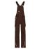 Unisex Workwear Pants with Bib - COLOR - Bruin/steen 8525
