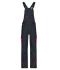 Unisex Workwear Pants with Bib - COLOR - Carbon/rood 8525