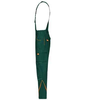 Unisex Workwear Pants with Bib - COLOR - Dongergroen/oranje 8525