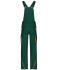 Unisex Workwear Pants with Bib - COLOR - Dongergroen/oranje 8525