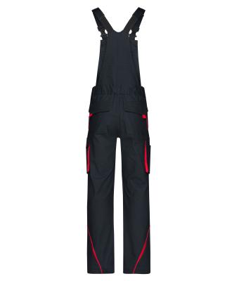 Unisex Workwear Pants with Bib - COLOR - Carbon/rood 8525
