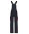 Unisex Workwear Pants with Bib - COLOR - Carbon/rood 8525