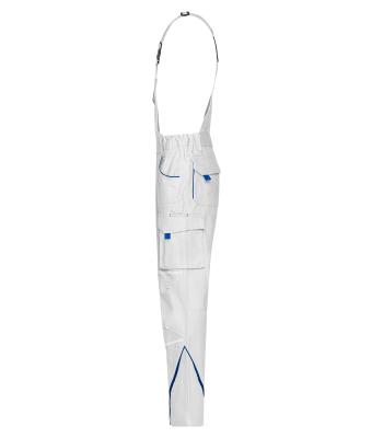 Unisex Workwear Pants with Bib - COLOR - White/royal 8525