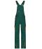 Unisex Workwear Pants with Bib - COLOR - Dongergroen/oranje 8525