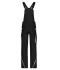 Unisex Workwear Pants with Bib - COLOR - Zwart/lime 8525
