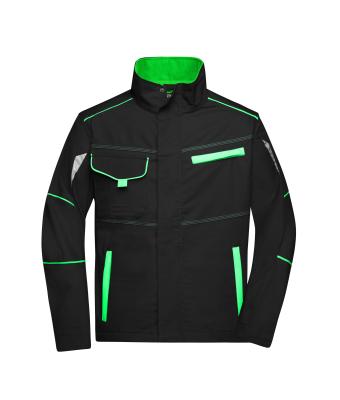 Unisex Workwear Jacket - COLOR - Zwart/lime 8526