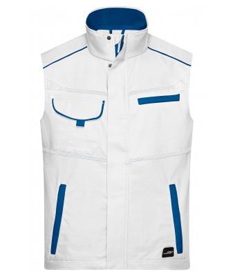 Unisexe Bodywarmer workwear - COLOR - Blanc/royal 8527