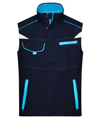 Unisexe Bodywarmer workwear - COLOR - Marine/turquoise 8527