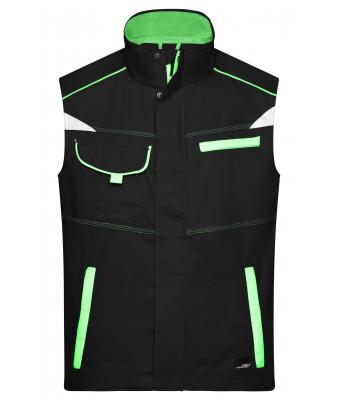 Unisexe Bodywarmer workwear - COLOR - Noir/vert-citron 8527