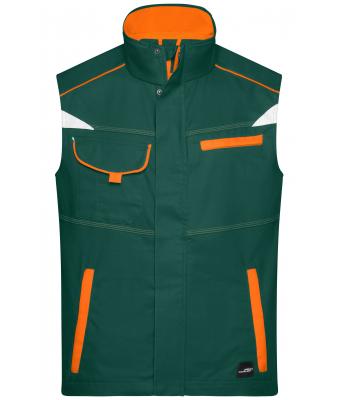 Unisexe Bodywarmer workwear - COLOR - Vert-foncé/orange 8527