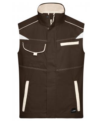 Unisex Workwear Vest - COLOR - Brown/stone 8527