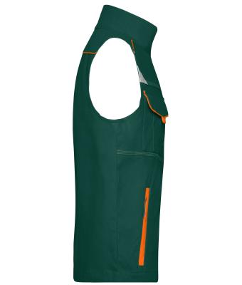 Unisex Workwear Vest - COLOR - Dongergroen/oranje 8527