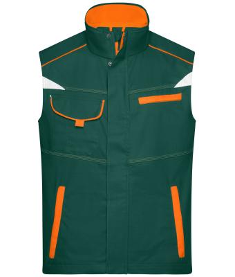 Unisex Workwear Vest - COLOR - Dongergroen/oranje 8527