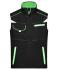 Unisex Workwear Vest - COLOR - Zwart/lime 8527