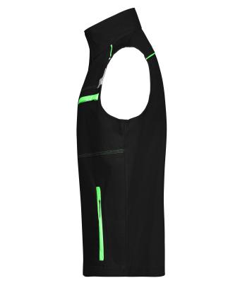 Unisex Workwear Vest - COLOR - Zwart/lime 8527