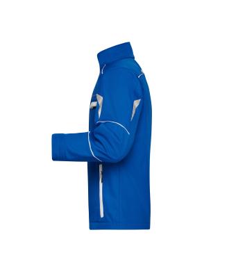Unisexe Veste workwear softshell - COLOR - Royal/blanc 8528