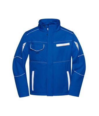 Unisexe Veste workwear softshell - COLOR - Royal/blanc 8528