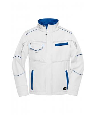 Unisexe Veste workwear softshell - COLOR - Blanc/royal 8528