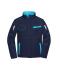 Unisexe Veste workwear softshell - COLOR - Marine/turquoise 8528