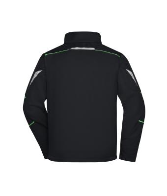 Unisexe Veste workwear softshell - COLOR - Noir/vert-citron 8528