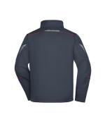 Unisexe Veste workwear softshell - COLOR - Carbone/rouge 8528