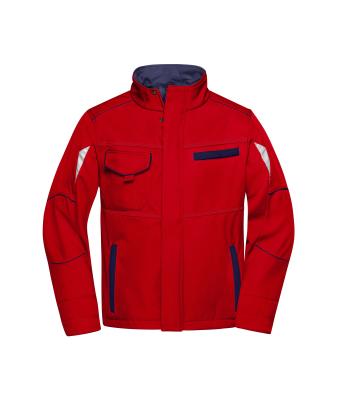 Unisexe Veste workwear softshell - COLOR - Rouge/marine 8528