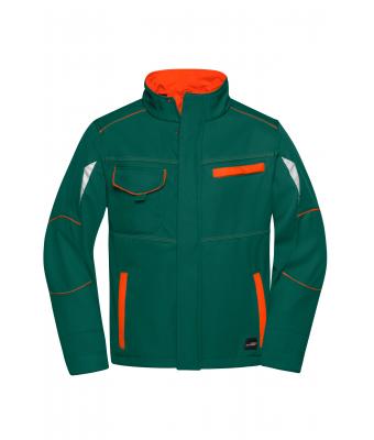 Unisexe Veste workwear softshell - COLOR - Vert-foncé/orange 8528
