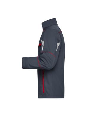 Unisex Workwear Softshell Jacket - COLOR - Carbon/red 8528