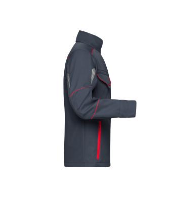 Unisex Workwear Softshell Jacket - COLOR - Carbon/red 8528