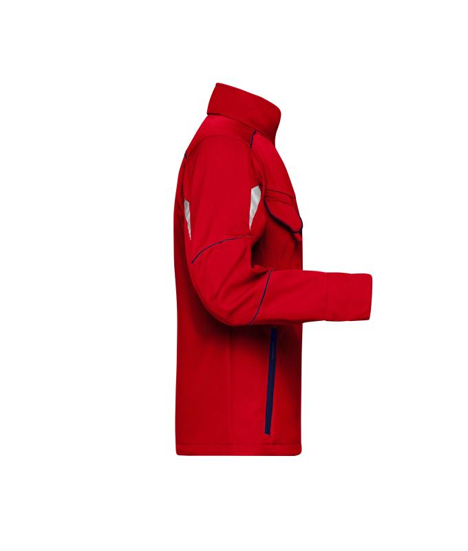 Unisex Workwear Softshell Jacket - COLOR - Red/navy 8528