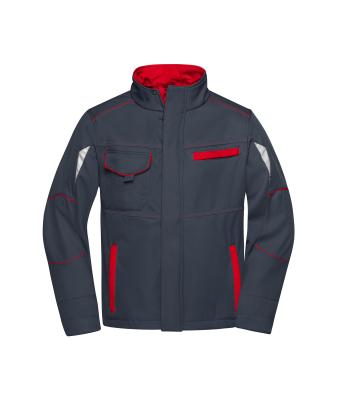 Unisex Workwear Softshell Jacket - COLOR - Carbon/red 8528