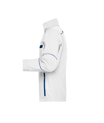 Unisex Workwear Softshell Jacket - COLOR - White/royal 8528