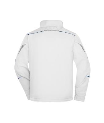 Unisex Workwear Softshell Jacket - COLOR - White/royal 8528
