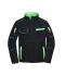 Unisex Workwear Softshell Jacket - COLOR - Zwart/lime 8528