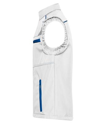 Unisexe Bodywarmer workwear softshell - COLOR - Blanc/royal 8529