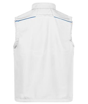 Unisexe Bodywarmer workwear softshell - COLOR - Blanc/royal 8529