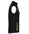 Unisexe Bodywarmer workwear softshell - COLOR - Noir/vert-citron 8529