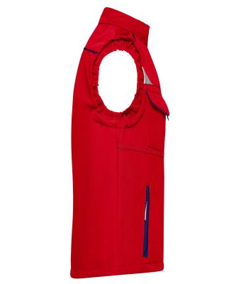 Unisexe Bodywarmer workwear softshell - COLOR - Rouge/marine 8529