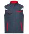 Unisex Workwear Softshell Vest - COLOR - Carbon/rood 8529