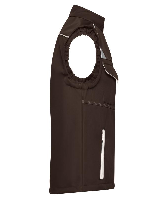 Unisex Workwear Softshell Vest - COLOR - Brown/stone 8529
