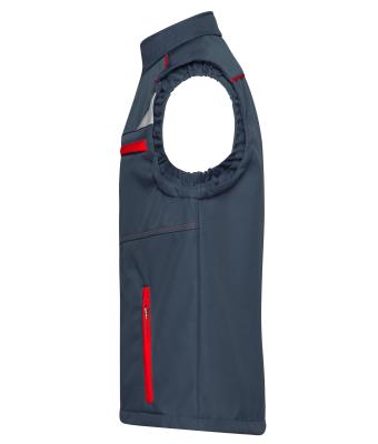 Unisex Workwear Softshell Vest - COLOR - Carbon/rood 8529