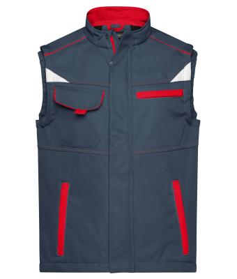 Unisex Workwear Softshell Vest - COLOR - Carbon/rood 8529